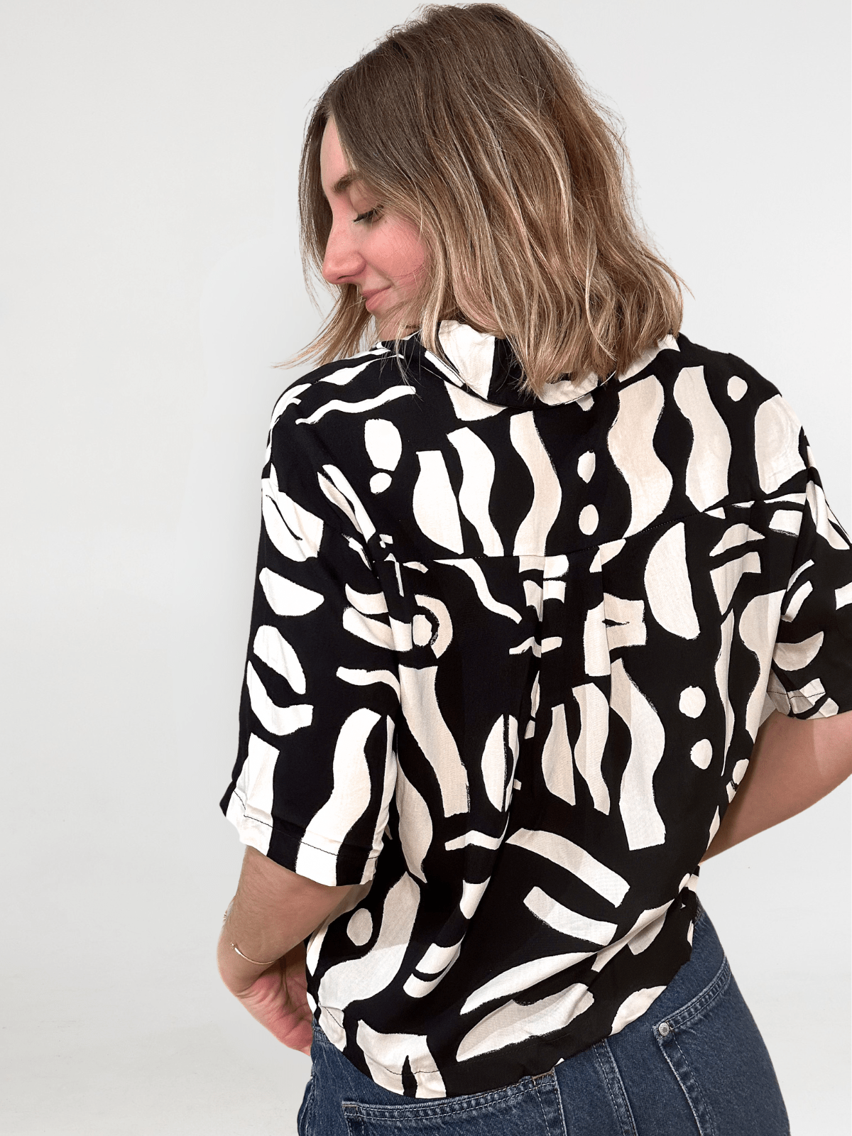 Pivoine blouse - Sky pattern