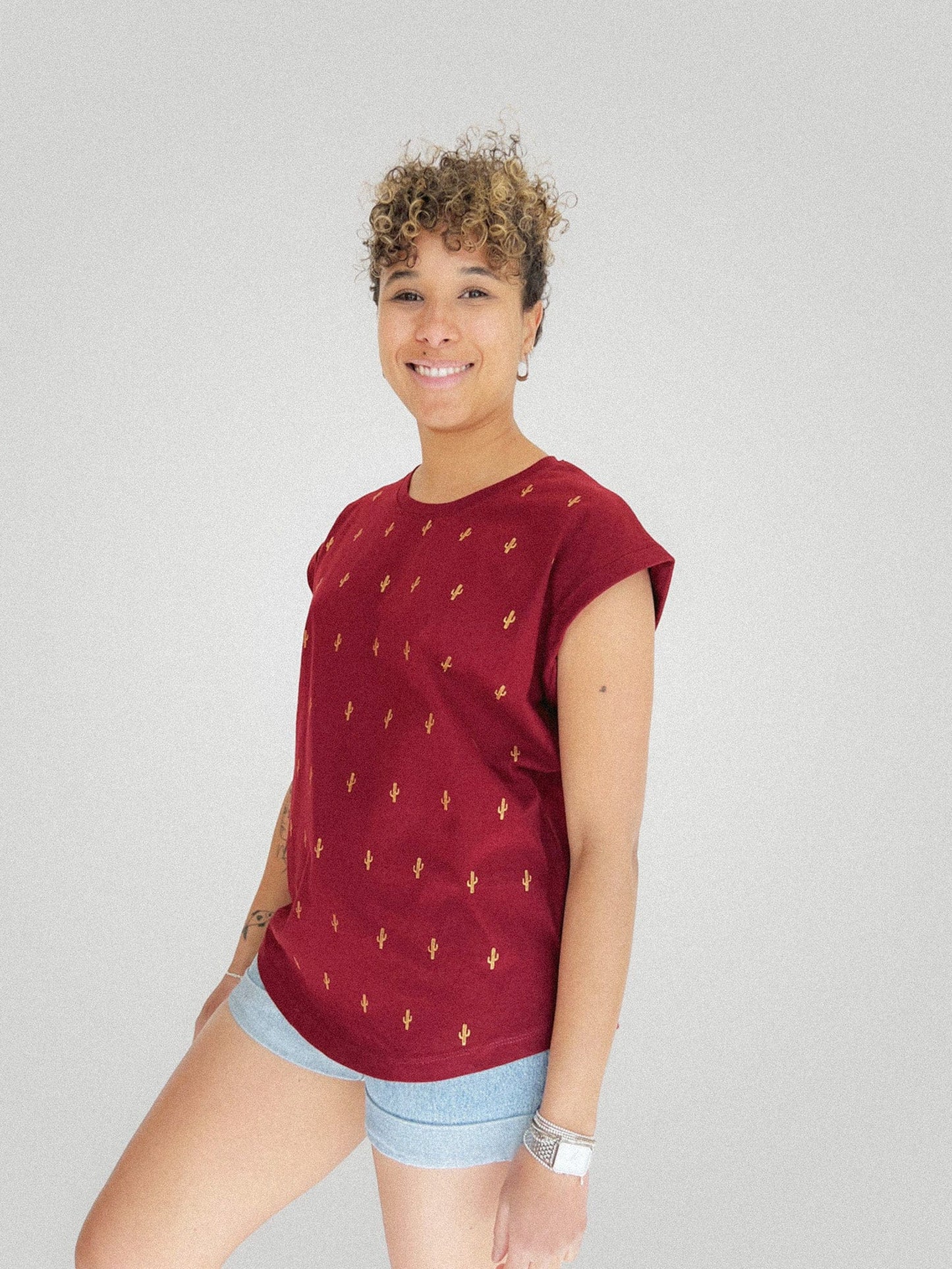 T-shirt Lisbonne - Cactus rouge