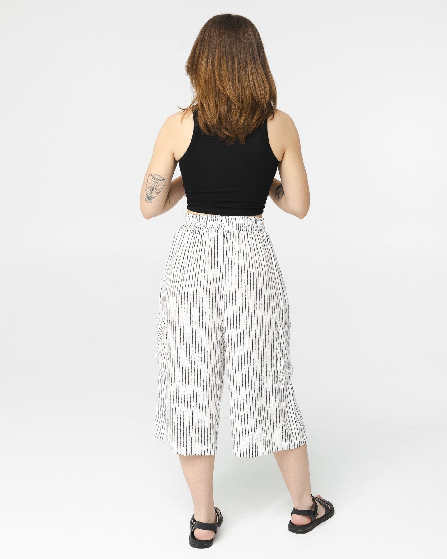 Pantalon Nora - Ligné blanc