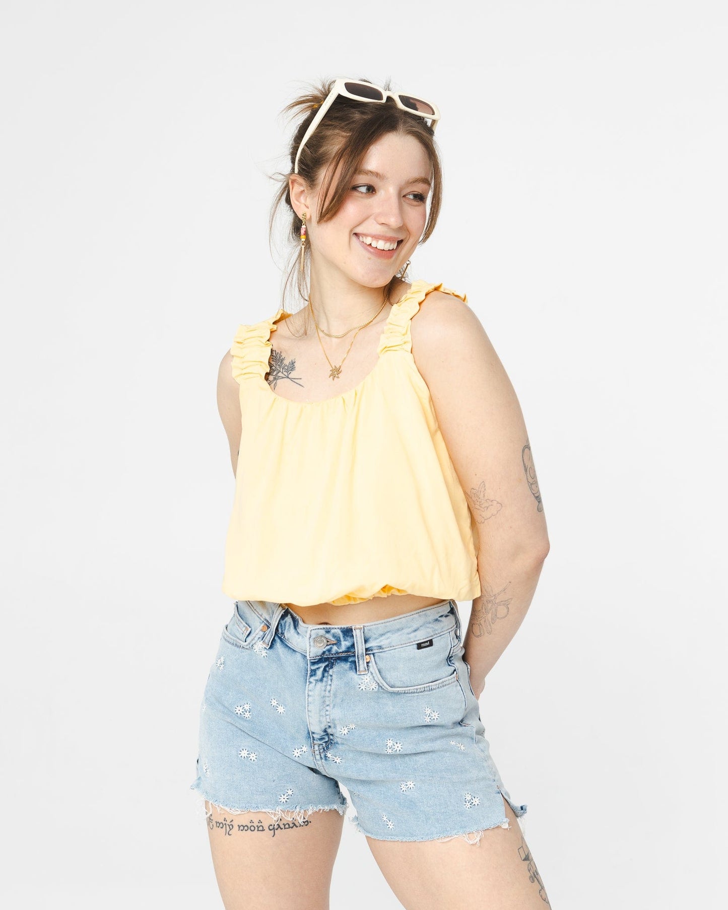 Pivoine blouse - Sky pattern