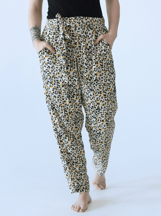 Mary Pants - Yellow Print