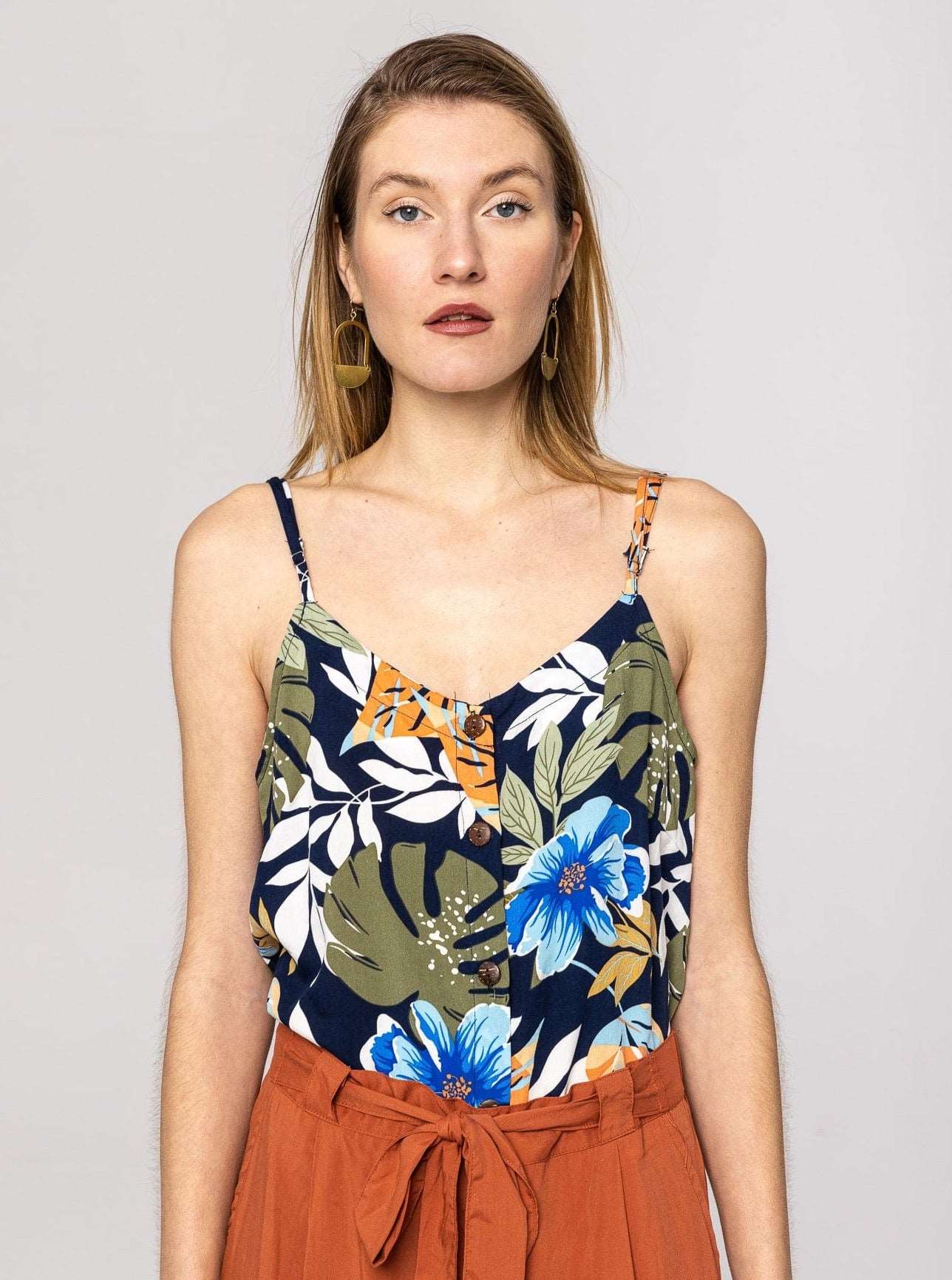 ANANAS BANANAS Camisole Chennai - Imprimé bleu