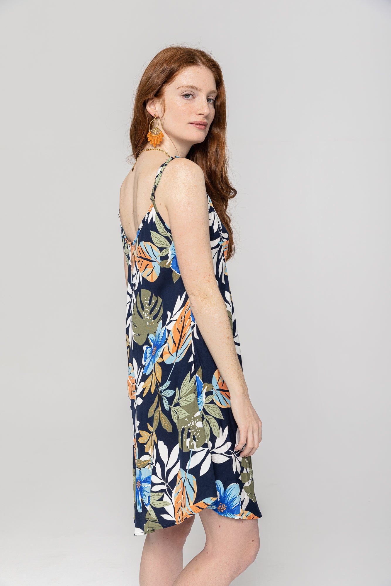 Rose Dress - Navy Print