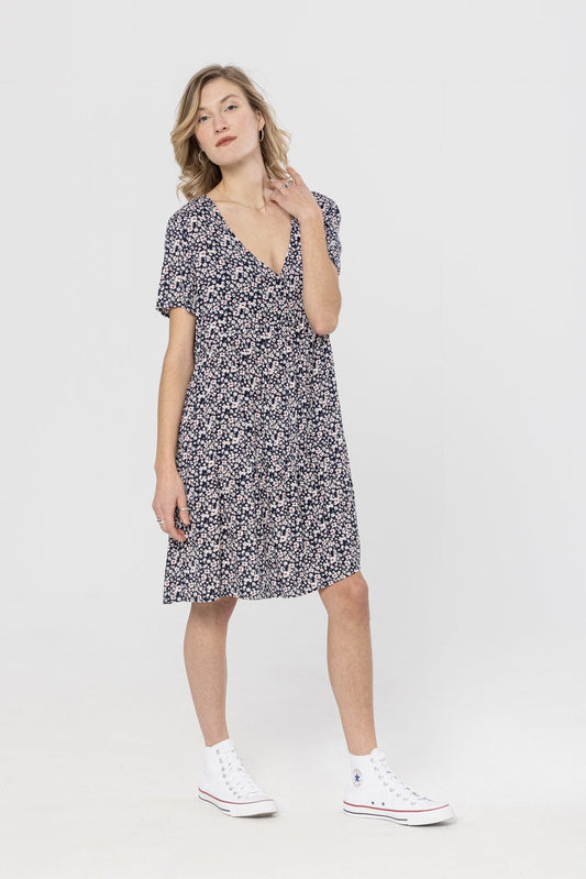 Olivia dress - Navy print 